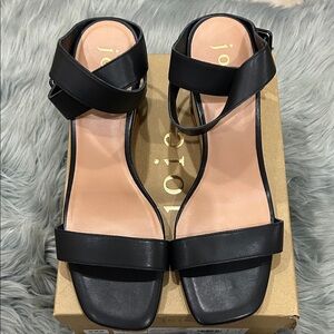 Joie Black Ankle Strap Heels